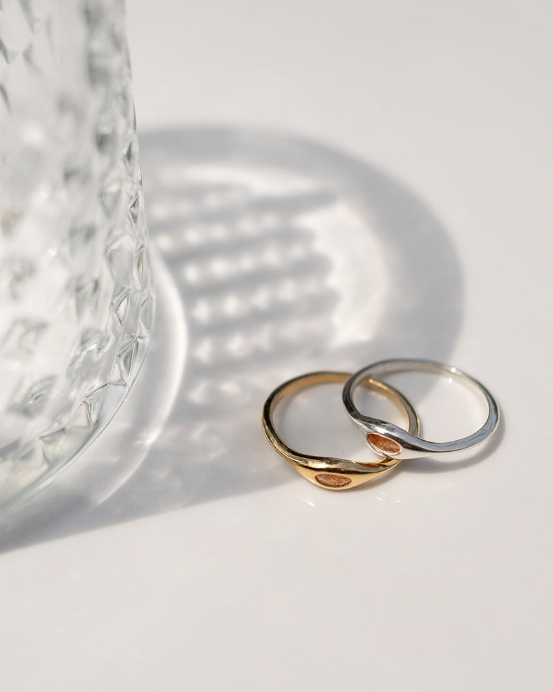 Canyon | Gold Vermeil Oval Sunstone Ring