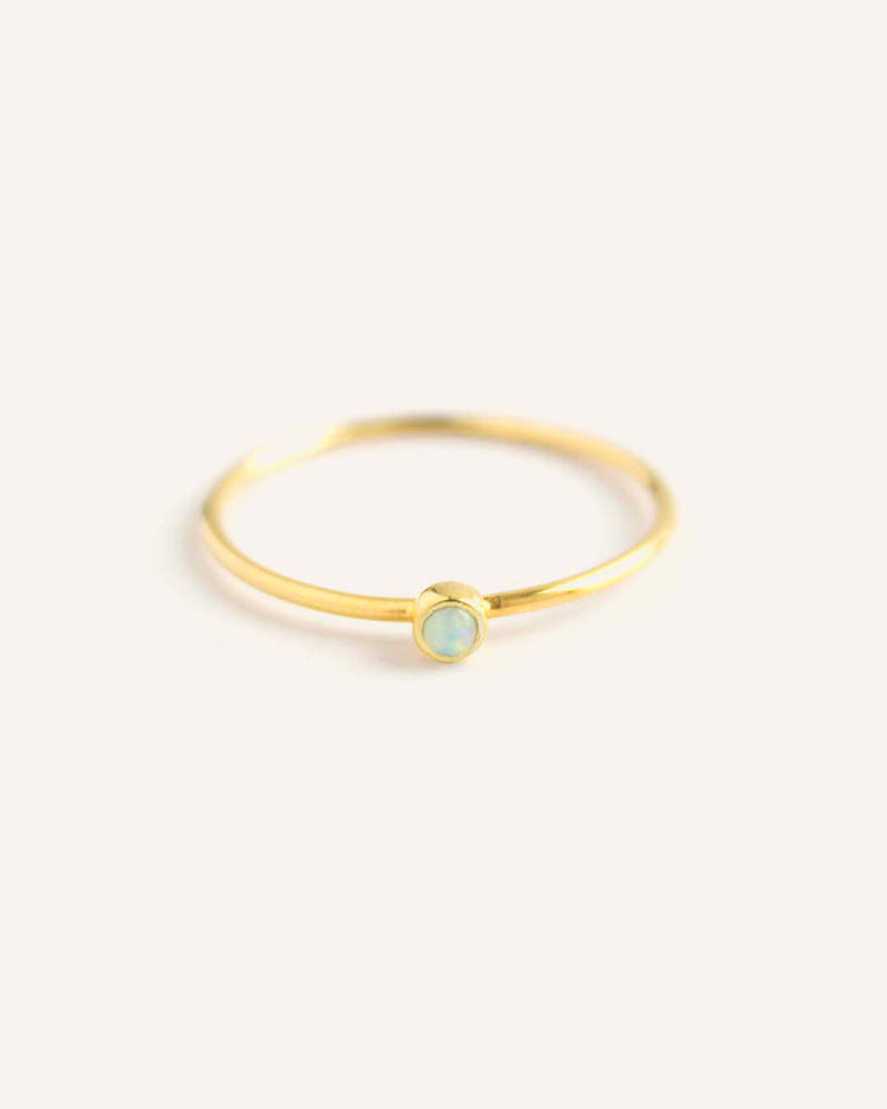 Dainty | 10K Solid Gold Opal Ring