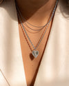 Hart | Silver Layered Heart Pendant Necklace