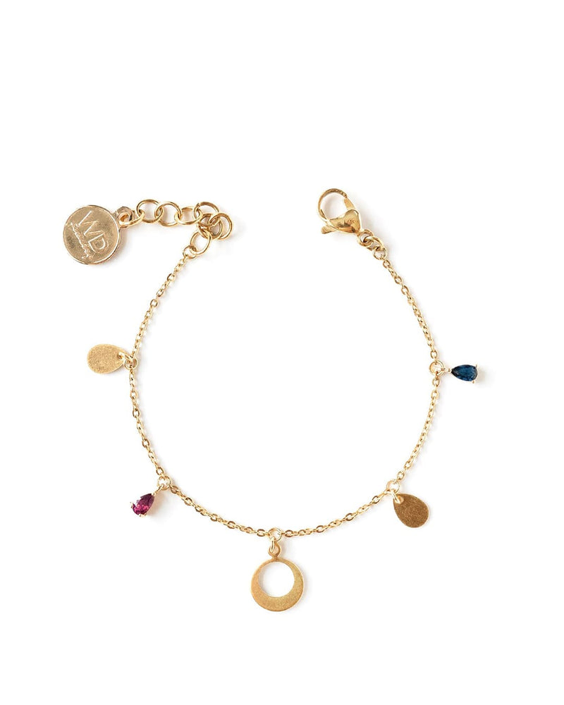 Horizon | Gold Charms & Crystals Bracelet