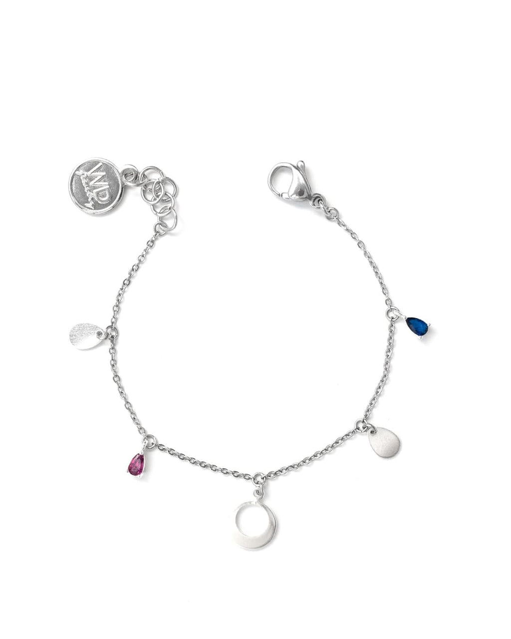 Horizon | Silver Charms & Crystals Bracelet