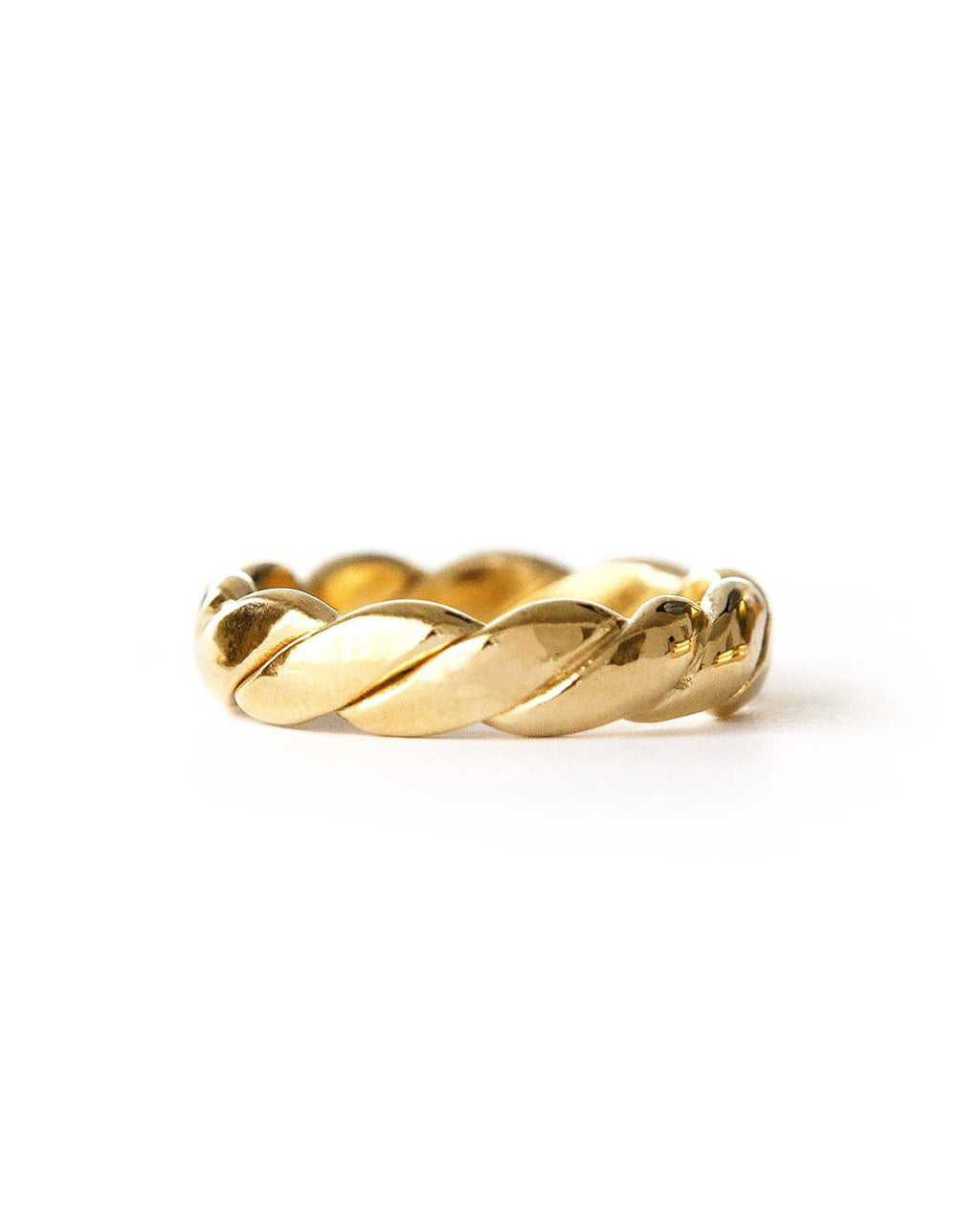 Jasmin | Gold Vermeil Thick Braided Band Ring