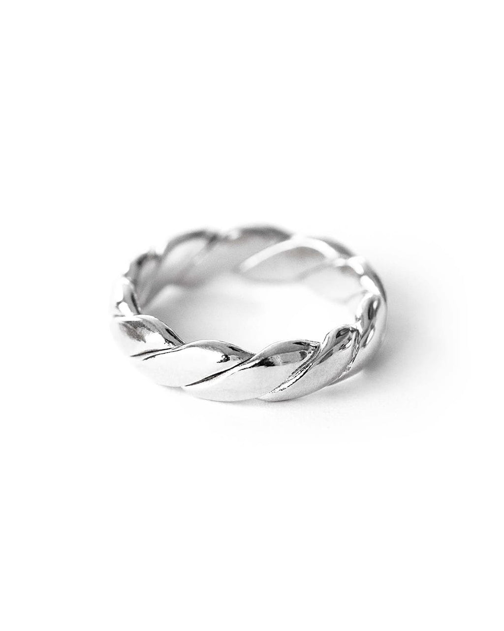 Jasmin | Sterling Silver Thick Braided Band Ring