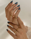 Ribba | Gold Vermeil Crown Ribbed Ring