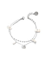 Shelly | Silver Pearl & Shell Anklet