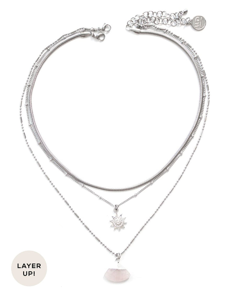 Sunny | Silver Sun Necklace Set