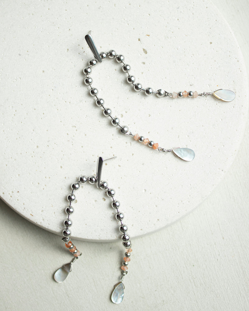 Arizona | Silver Long Pendant Earrings