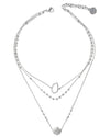 Helios | Silver Layered Beads & Medallions Necklace
