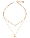 Mendez | Collier Lariat Long Perles Or
