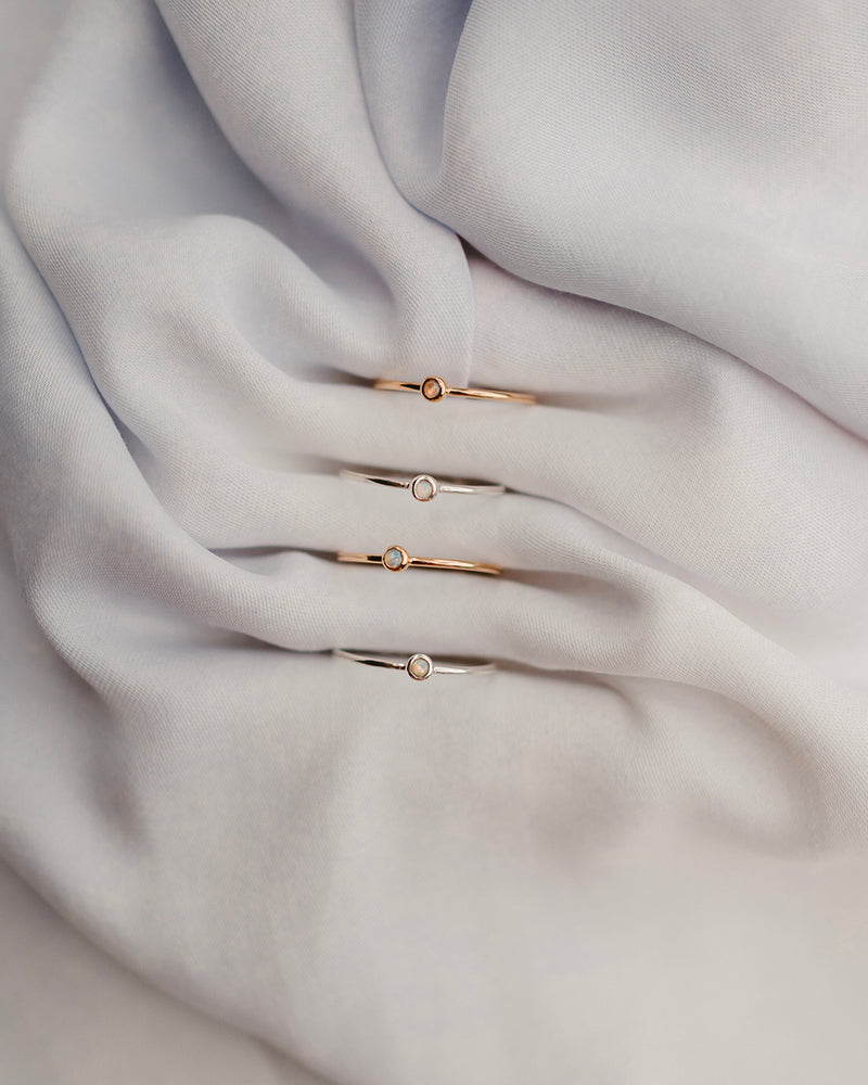 Dainty | Sterling Silver Opal Ring