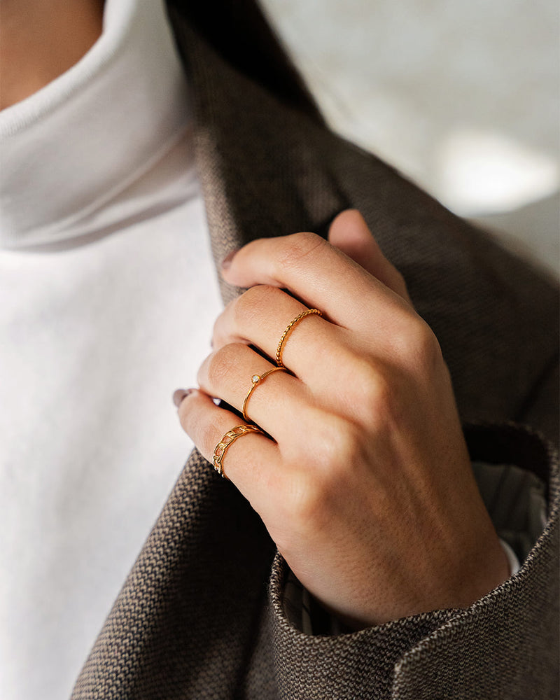 Dainty | 10K Solid Gold Opal Ring