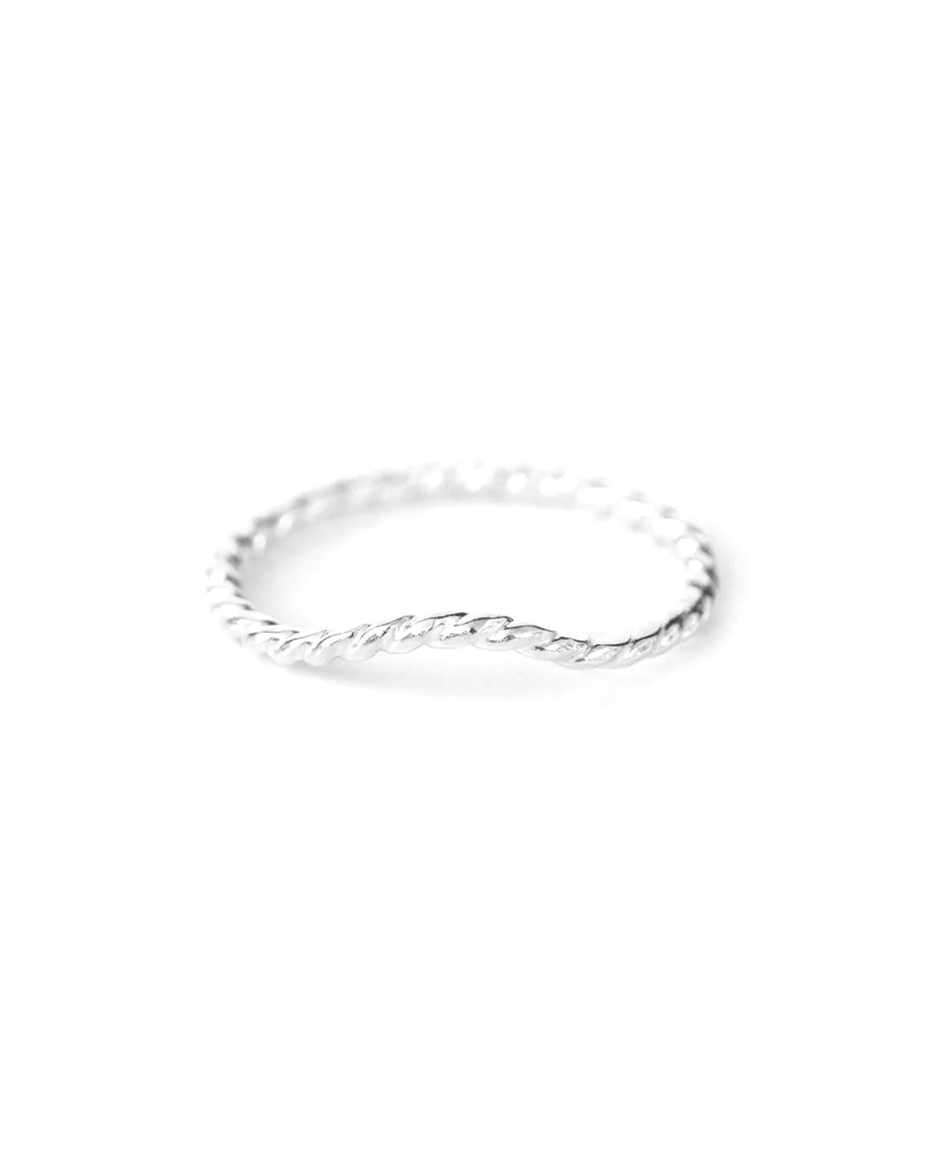 Babka | Sterling Silver Curved Twisted Ring