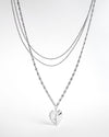 Hart | Silver Layered Heart Pendant Necklace