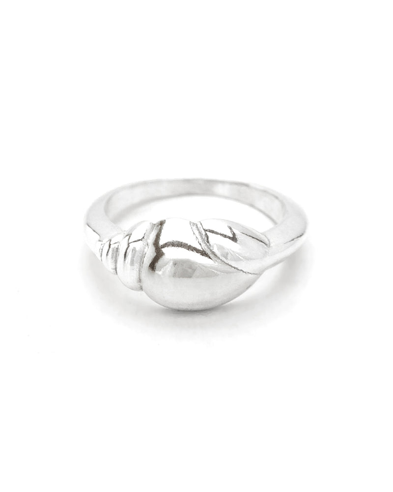 Ermite | Sterling Silver Sea Croissant Ring