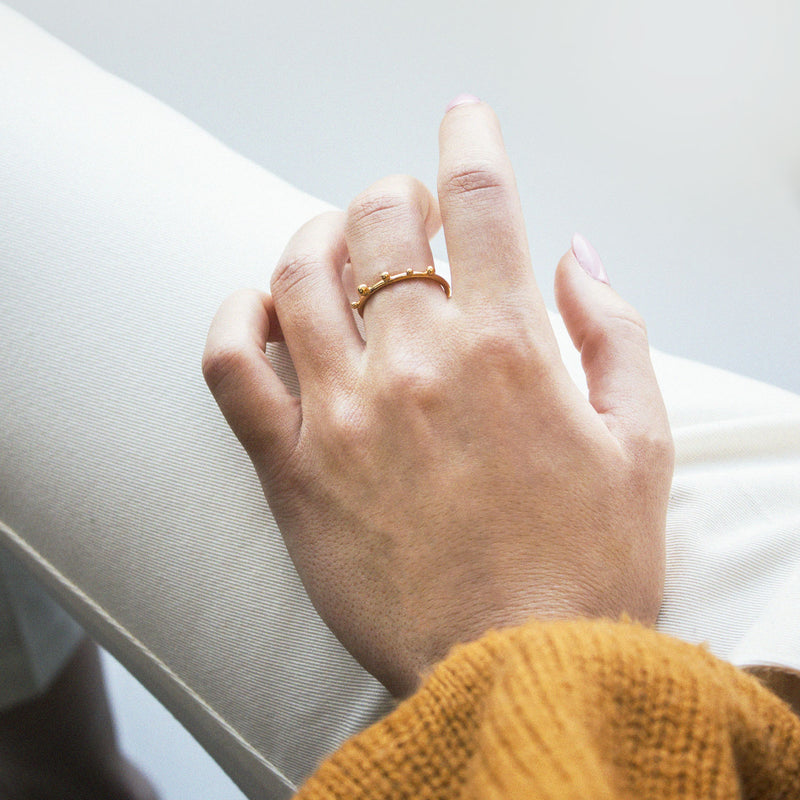 Constance | Gold Vermeil Dotted Ring