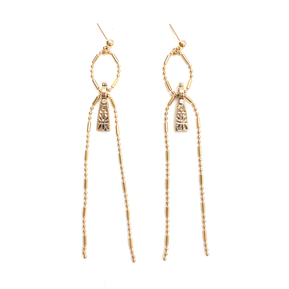 Earrings - Crow - Gold • wellDunn jewelry — Handmade in Montreal