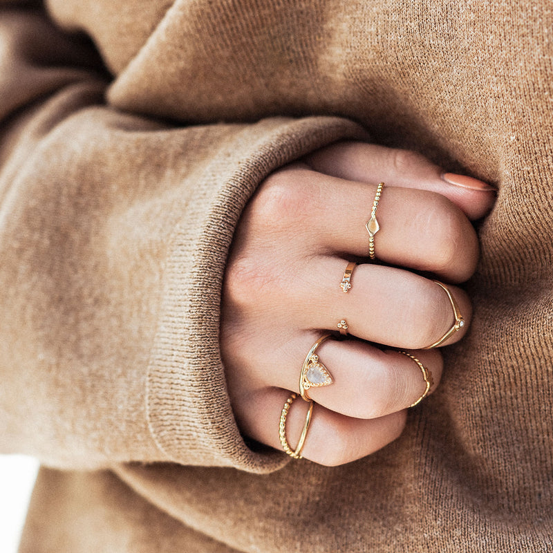 Scarlet | Gold Vermeil Wavy Pearl Ring