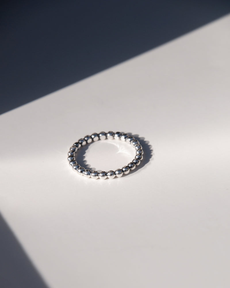 Perlock | Sterling Silver XL Beaded Ring