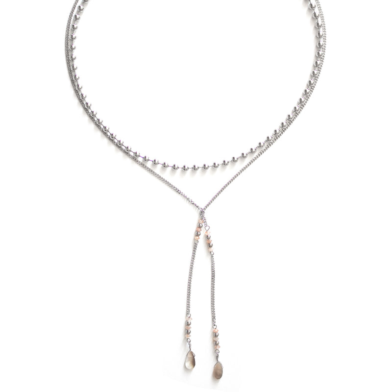 Saloon | Silver Beaded Chain Necklace