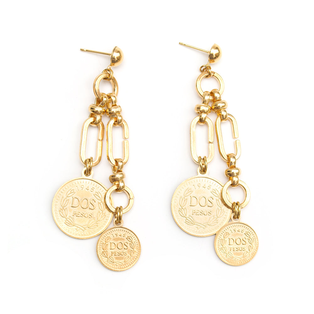 Earrings - Sarco - Gold • wellDunn jewelry — Handmade in Montreal