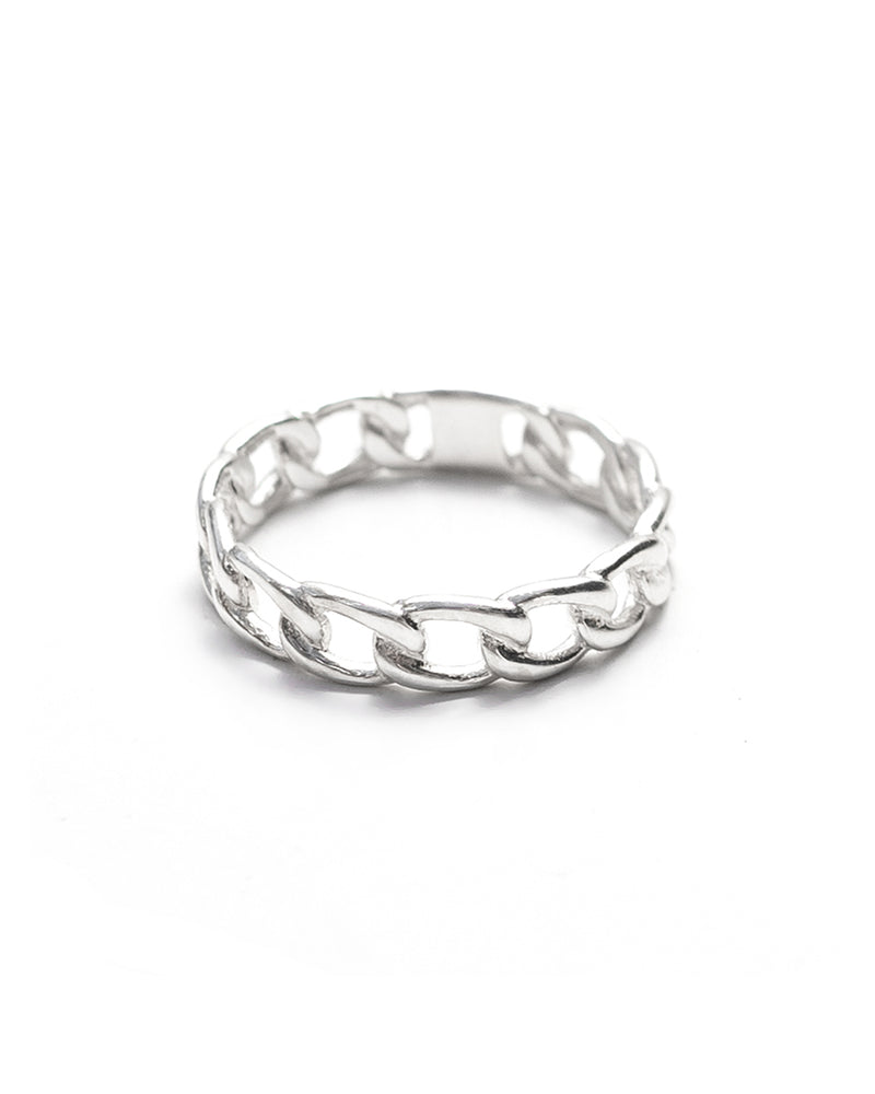 Shane | Sterling Silver Link Chain Ring