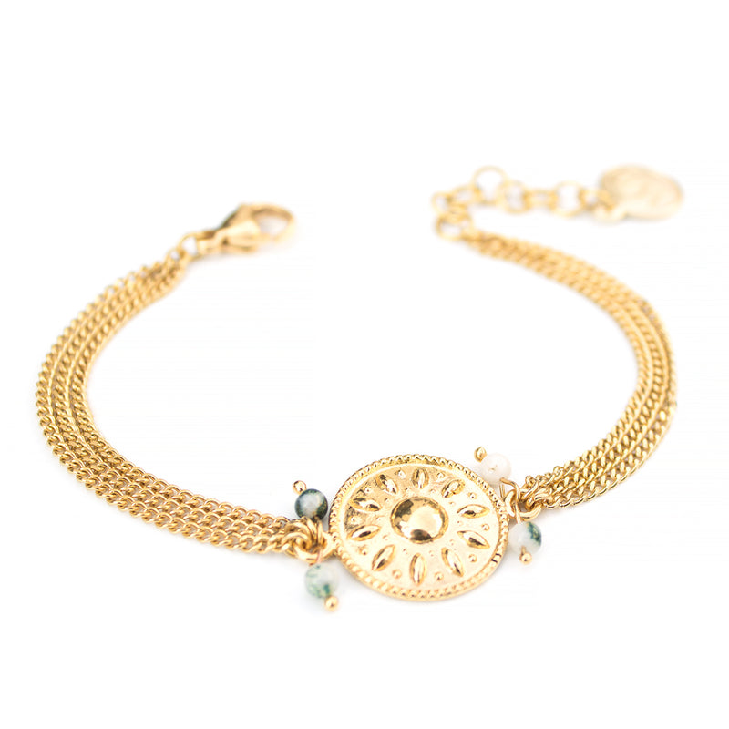 Verde | Gold Medallion Bracelet